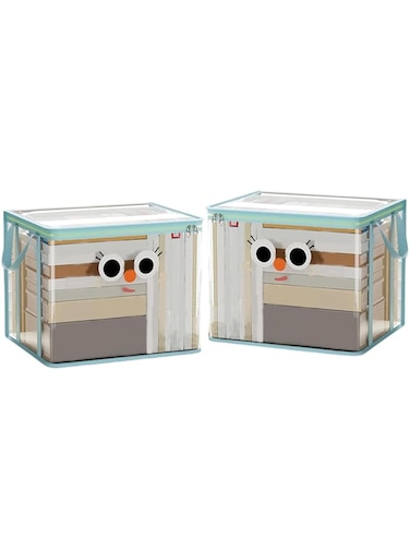 MostNow 2Pack Extra-Large Clear PVC Storage Bag with Zipper - Waterproof, Reusable Organizer for Toys, Crafts &amp; Books, Puzzle Storage Bags (Blue)