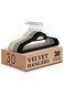 30 pcs Velvet Hangers Black Grey Ivory Colors with 360 Degree Rotatable Hook, Heavy Duty Non-Slip Clothes Felt Hangers for Wardrobe Shirt Pant Skirt Coats Dresses Jackets Hoodies