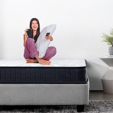 INFINI HOMES Full High Density Foam White Flat Mattress (150L X 200W X 20H)