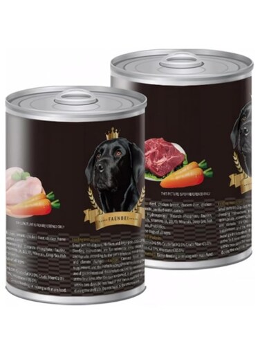 SKY-TOUCH Wet Dog Food : Soft Wet Dog Food Can High-Protein Dog Food Meat Pur&eacute;e for All Life Stages Perfect for Puppies, Seniors &amp; Recovery (Pack of 2, Beef)