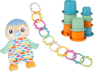 مجموعة هدايا بلاي جرو إيكو بلاي للأنشطة - بطريق - لعبة تفاعلية للأطفال لتنمية مهاراتهم الحسية، من عمر 0+ أشهر