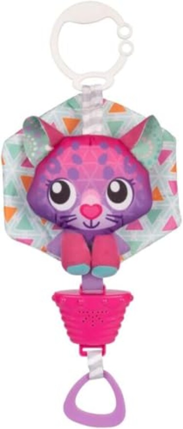 Playgro Polar Pals Musical Pullstring Cat - Engaging Stroller Baby Toy For Development And Sensory Play, 0+ Months