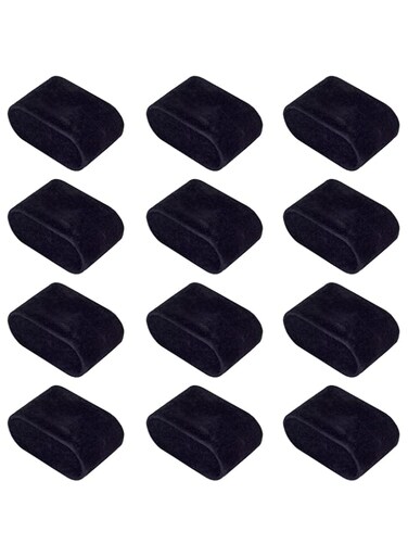 PH PandaHall Women's Elite 20 Pcs 3X3.5 Inch Small Velvet Bracelet Watch Pillow Jewelry Display Stand Black