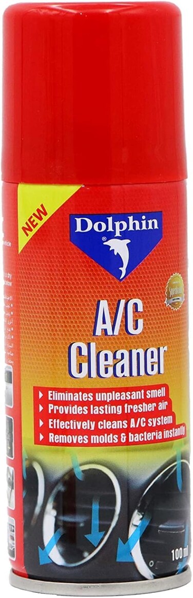 Dolphin A/C Cleaner Spray 100ml   Car Air Conditioner Cleaning Foam   Removes Bad Odor, Mold &amp; Bacteria   Fresh Air Vent Cleaner for Cars