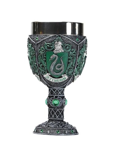 Enesco Wizarding World of Harry Potter Slytherin Decorative Goblet Figurine, 1 Count (Pack of 1), Multicolor