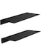 HNVNER Metal Floating Shelves set of 2, Length 29.6CM, Black Wall Shelf for Bathroom, Display Shelves for Wall Decorative for Living Room, Bedroom, Hallway, Office