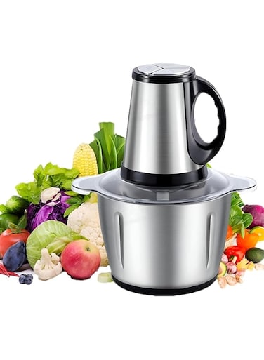 Electric Food Processor, 5L Bowl, 3 Speed Settings, 4 Blades for Meat and Vegetables