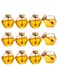 12Pack 8 oz Honey Jar Glass Honey Jar Wooden Dippers and Bamboo Lids, Clear Hexagon Honeypots for Honey Storage, Kitchen, Home, Party Favors, DIY Gifts