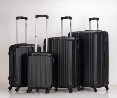 STARGOLD 4 Pack Of Hardside Spinner Number Locked Luggage Trolley