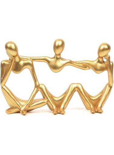 Kilarero Gold Decor Accents - Modern Resin Abstract Shelf, Best Friend Gold Home Decor for Living Room, Office Table &amp; Desk