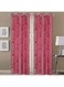 Home Candy Queenzliving Secret Linen Curtain, Long Door 9 Feet- Pack Of 2, Lava Red