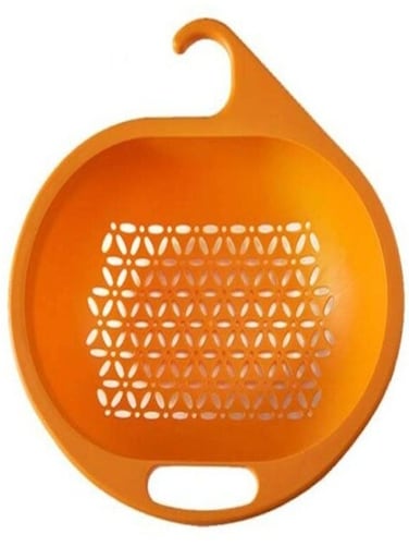 1-Piece Portable Kitchen Sink Faucet Hanging Drain Basket Multipurpose Sink Colander Strainer Storage Basket 35x28 cm