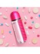2-in-1 Pill Organizer Water Bottle 600ml, Portable Weekly Medicine Box with Drinking Cup, Travel Daily Vitamin Storage for Home Office Outdoor,Fuchsia