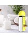 2-in-1 Pill Organizer Water Bottle 600ml, Portable Weekly Medicine Box with Drinking Cup, Travel Daily Vitamin Storage for Home Office Outdoor,Yellow