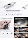 Mini Rechargeable Keychain Flashlight Portable LED Torch USB Charging Compact Outdoor Emergency Light,Silver
