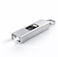 Mini Rechargeable Keychain Flashlight Portable LED Torch USB Charging Compact Outdoor Emergency Light,Silver