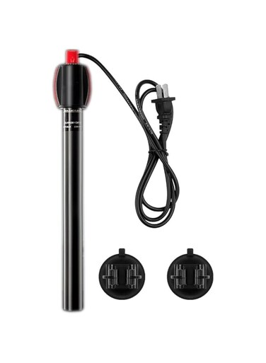 Rubik 50W Aquarium Heater with 2 Suction Cups, Adjustable High Precision Temperature Control Heating Rod for Fish Tank