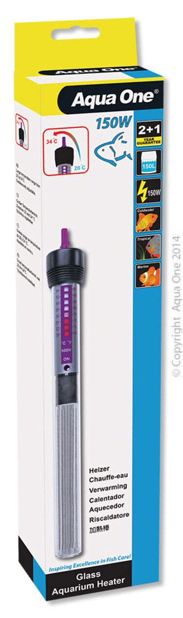 Aqua One 150W Glass Heater 20.5cm