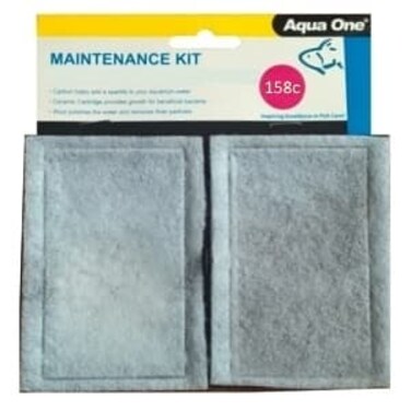 Aqua One Cartridge Pack - Carbon &amp; Ceramic 158c AquaVue 580