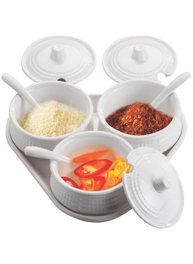 Dinewell Pickle Set, White, Dwt1049W