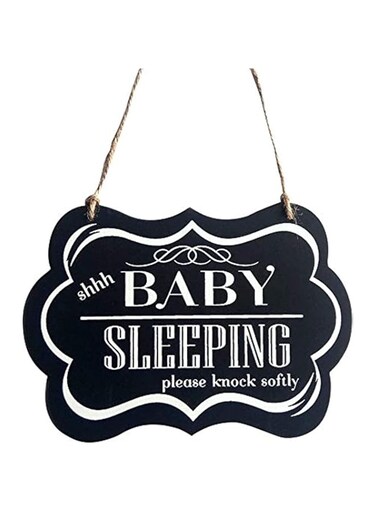 Shhh Baby Sleeping Hanging Wood Home Decor Please Do Not Knock Or Ring Doorbell Sign, Baby Sleeping Door Sign, No Knocking Door Sign