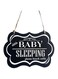 Shhh Baby Sleeping Hanging Wood Home Decor Please Do Not Knock Or Ring Doorbell Sign, Baby Sleeping Door Sign, No Knocking Door Sign