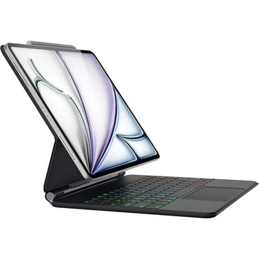 TRON Magic Keyboard Case For iPad Air 13 inch M2 2024, iPad Pro 12.9 6th 5th 4th 3rd Gen 2022 - 2018, Wireless Magnetic Keyboard Case with Trackpad, Floating Cantilever Stand, Black