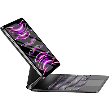 TRON Wireless Keyboard Case For iPad Air 11 inch 2024 (M2), iPad Pro 11 4th 3rd 2nd 1st Gen 2022 - 2018 iPad Air 5th 4th Gen Case with Keyboard, Magic Stand, Multi-Touch Trackpad, 7 Colors Backlit