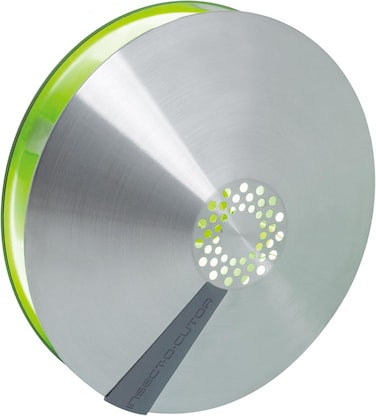 Insect-O-Cutor Aura ZL051 22W Decorative Fly Killer &ndash; Stainless Steel Wall-Mounted Insect Trap, 40M Coverage, UV Light Bug Zapper, Silver, Indoor/Outdoor Chemical-Free Pest Control