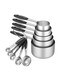 Grade Stackable Tablespoons and Teaspoons Measuring Set for Cooking &amp; Baking