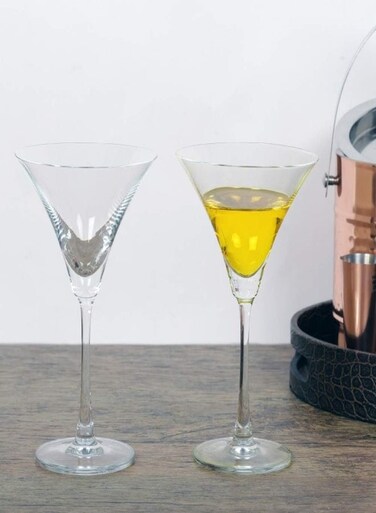 Ocean Madison Cocktail Glasses Set Of 2, Clear, 285 Ml, 015C1002, Martini Glass, Coupe Glass, Margarita Glass, V-Shaped Glass, Conical Glass