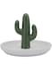 TOMVAES Ceramic Cactus Ring Holder, Jewelry Storage Tray Dish, Cactus Gift Room Decor, Tray for Rings Earrings Necklace Organizer(Green)