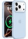 New iPhone 17 Pro Sky Blue Luxury Magnetic Compatible for iPhone Series &ndash; Shockproof, Slim Fit, Soft-Touch Protective Cover with Magnetic Wireless Charging Support