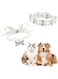 2 PCS Dog Cat Pearl Collar, Bling Necklace, Pet Pearl Necklace, Pet Collar, Adjustable, with Safety Buckle, Cute, Collar for Small Pets, Kitten, Puppies, Wedding, Birthday Party（White）