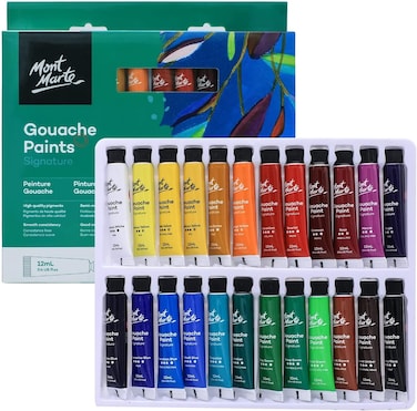 Mont Marte Gouache 24Pc X 12ml, Multicolour