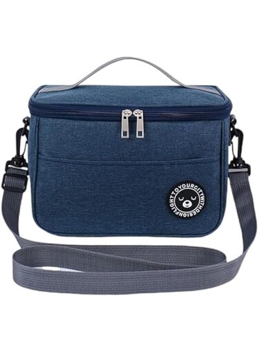 Lunch Bag, Insulated Lunch Bags for Women and Men, Leak Cool Bag Lunch Box, Large Capacity Thermal Lunch Bag Adults, for Work, School, Camping, Travel, Picnic Pack Lunch Bag (Blue)
