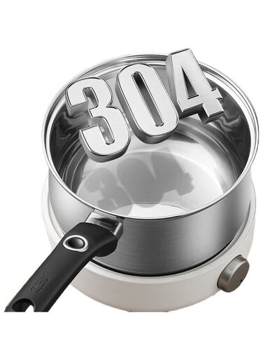 Aishida Asd Milk Pot, 304 Stainless Steel, 16Cm, Baby Food Pot, Compatible With Induction And Gas Stoves, Soup Pot, Ns16B1Wg