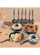 Non-Stick Pots And Pans Set 13-Piece Kitchen Non-Stick Cookware Set, Black Thirteen piece set of pot, non stick soup pot, milk pot, frying pan, multiple piece set of pot