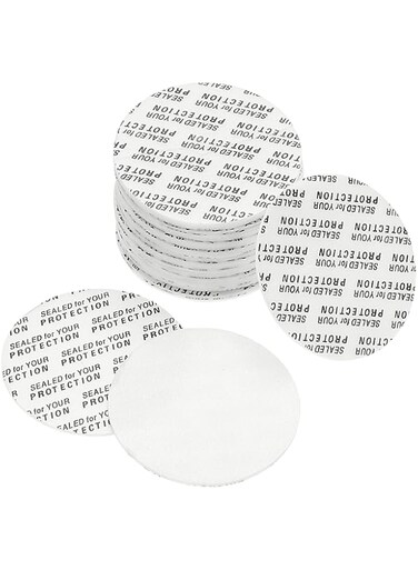 PATIKIL 38mm/1.5" Foam Lid Liner, 300Pack Adhesive PS Pressure Sensitive Seal Cap Liners Resistant Tamper for Plastic Glass Jar Bottle Cap Seals