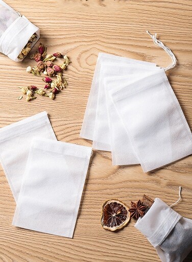 Food-grade Non-woven Tea Bag Filter Bags Set Disposable Drawstring Tea Bags For Loose Tea, Coffee