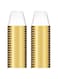 Beauenty 25Pcs Gold Plastic Cups 9 Oz Clear Disposable Cups for Party &amp; Wedding