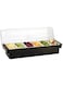 . Bar Condiment Tray With Lid,ice Cooled Condiment Dispenser Serving Container Chilled Garnish Tray Bar Caddy For . Work Or Restaurant, Large 6 Compartment Garnish Tray With Lid For Bar