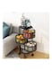 Rotating Shelf Basket Black 31x31x73 cm