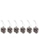 Generic XM-18 Christmas Tree Hanging Decoration White Snow on Pinecone Design 6pc Set