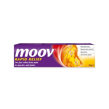 Moov Rapid Relief Ointment, Fast Relief Cream For Pain in Muscles &amp; Joints, 50g Tube