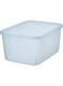 BS Case Ikeaa RYKTA Storage Box With Lid, Transparent Grey-Blue (18x24x12 cm/3.5 l (7x9 &frac12;x4 &frac34; /1 gallon))