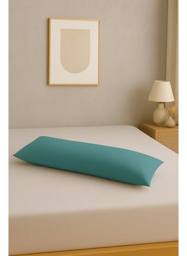 Home Long Body Pillow with Pillowcase &acirc;&euro;&ldquo; Soft Breathable Full Body Pillow Insert for Sleeping &acirc;&euro;&ldquo; Comfortable Bed Pillow for Back Legs Neck Support &acirc;&euro;&ldquo; Side Sleeper Cushion &acirc;&euro;&ldquo; Tealgreen (150&Atilde;&mdash;45 CM)