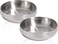 ComSaf Food Grade 304 Stainless Steel Cat Bowls, Shallow and Wide Metal Cat Food and Water Feeder Set, Durable Double Layer Pet Feeding Dishes for Kitten, Puppy, Whisker Stress Free, Dishwasher Safe