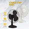 Portable Table Top Fan with 3 Speed Settings, Oscillation, Quiet Operation for Home &amp; Office