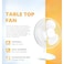 Portable Table Top Fan with 3 Speed Settings, Oscillation, Quiet Operation for Home &amp; Office